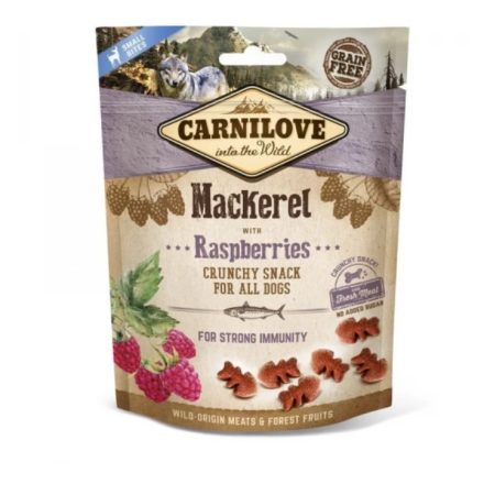 Carnilove Dog Crunchy Snack - Makréla Hússal és Málnával 200g