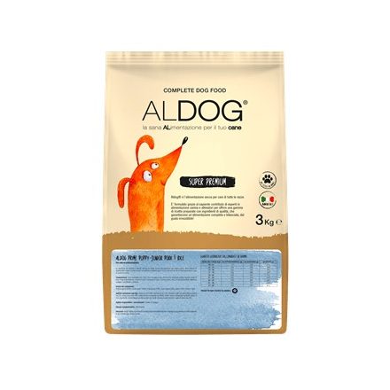 Aldog Puppy-Junior Pork And Rice Kölyök Kutyatáp 3kg MEDIUM